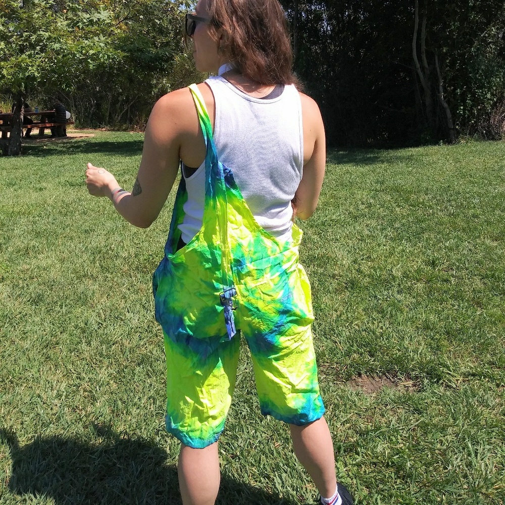 [ tie dye overall romper one size ] - Picture 4 of 8